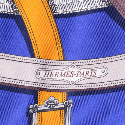 Hermes Silk Cavalcadour Maxi Twilly Bleu 3 of 6