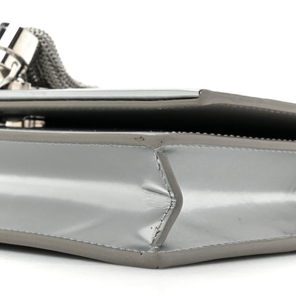 Saint Laurent Metallic Calfskin Kate Monogram Tassel Chain Wallet Silver 9 of 15