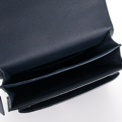 Saint Laurent Grained Calfskin Medium Monogram Sunset Navy Blue 5 of 5