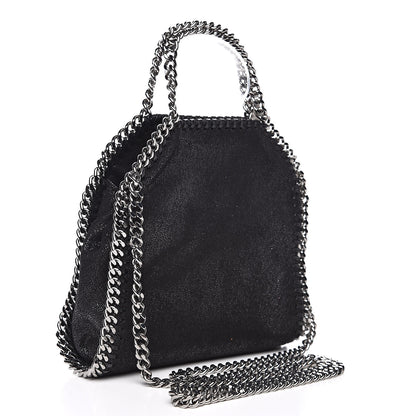 Stella McCartney Shaggy Deer Crystal Stones Peace Tiny Falabella Tote Black 3 of 10