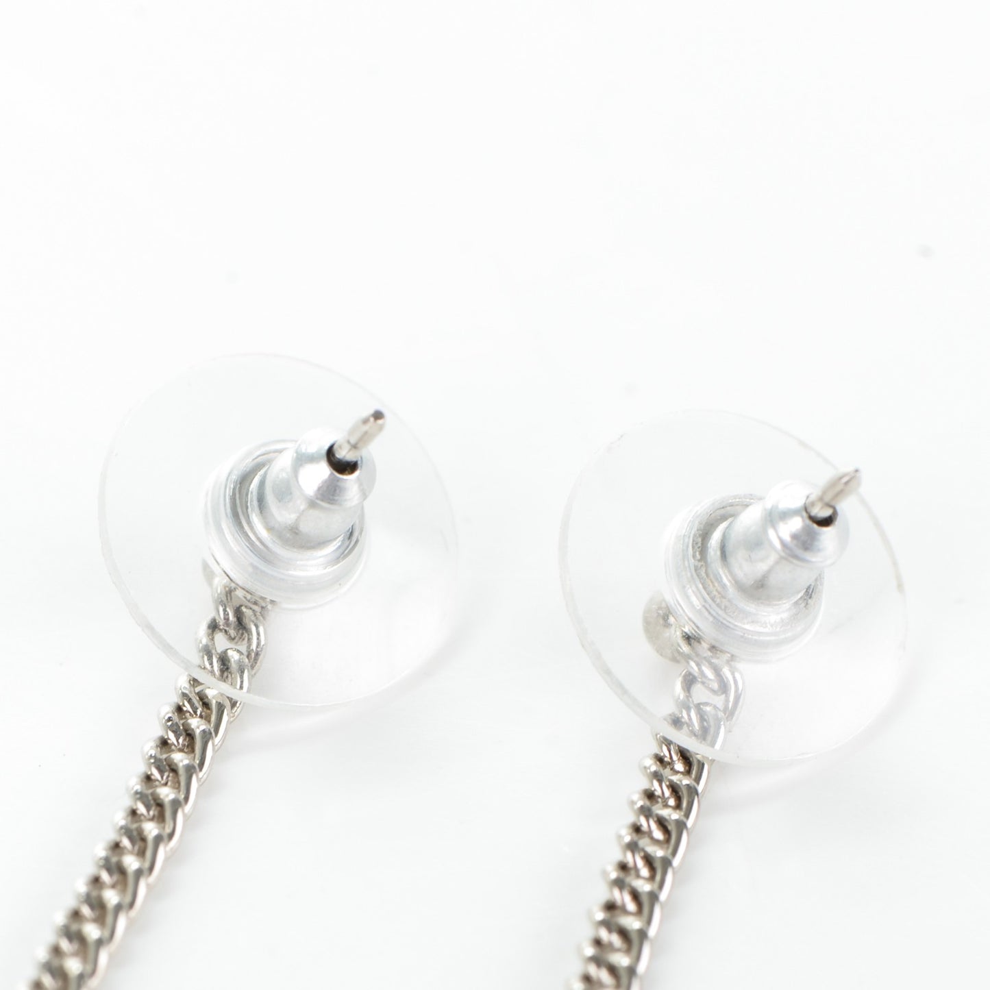 CC Long Drop Earrings Silver