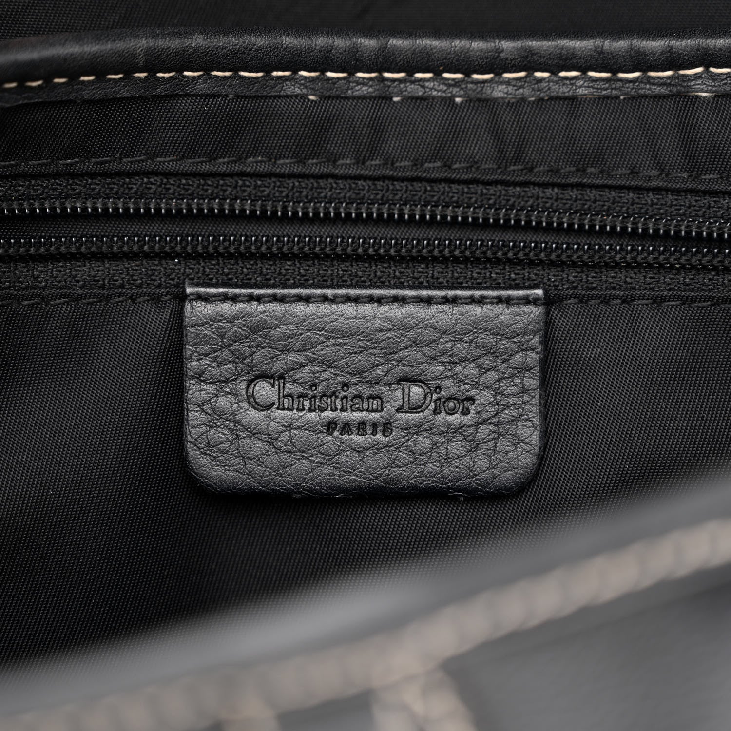 Christian Dior Calfskin Saddle Bag Black 6 of 16