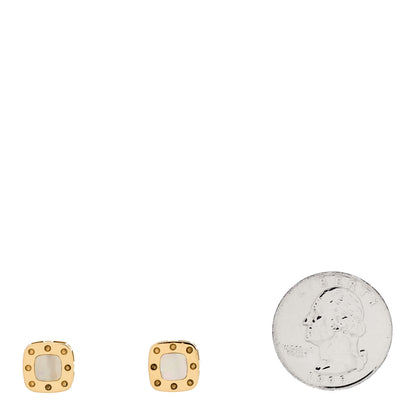 Roberto Coin 18K Yellow Gold Mother of Pearl Pois Moi Stud Earrings 2 of 4