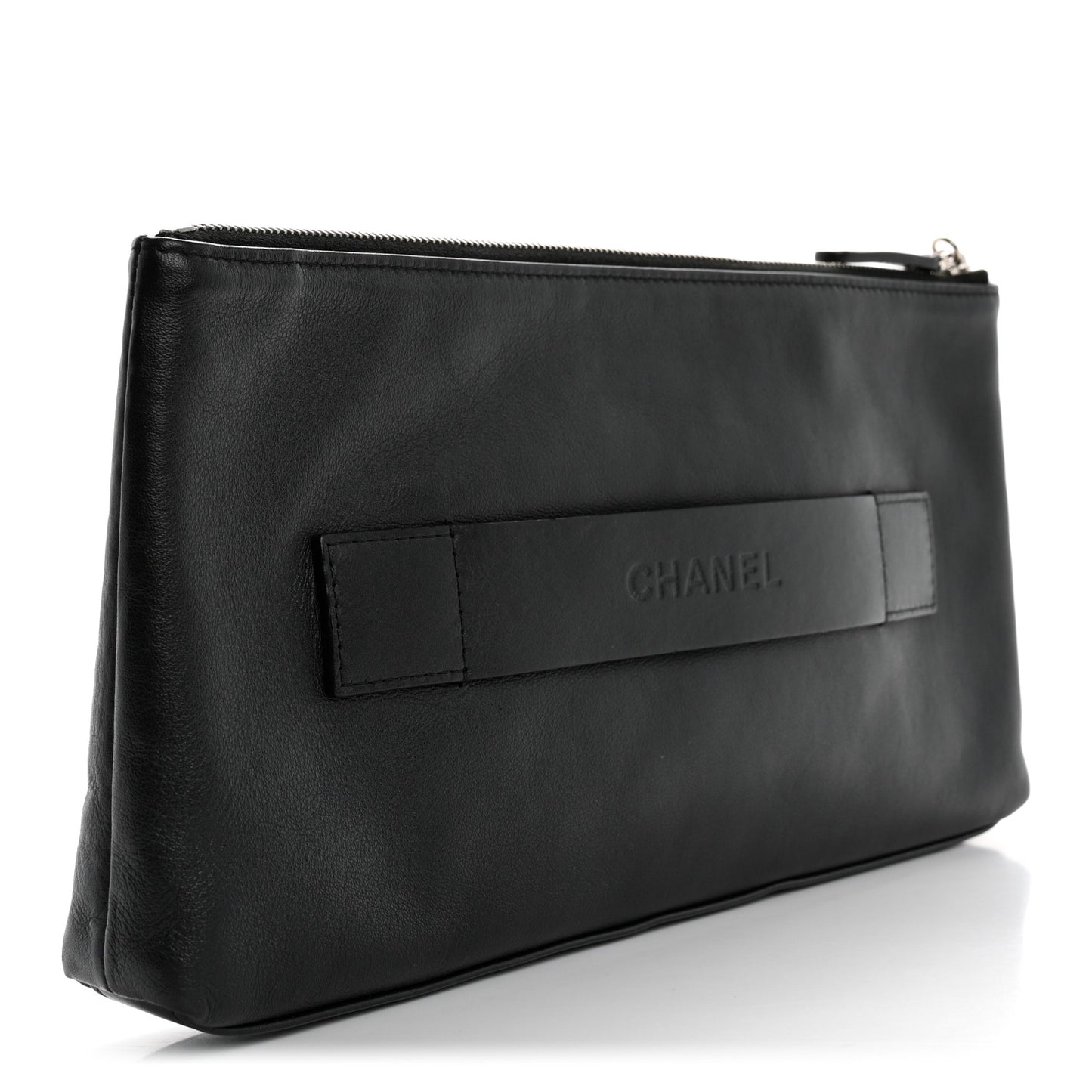 Metallic Calfskin Keyboard Pouch Black