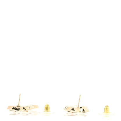 Chanel Metal CC Triple Heart Coco In Love Drop Earrings Gold 3 of 3