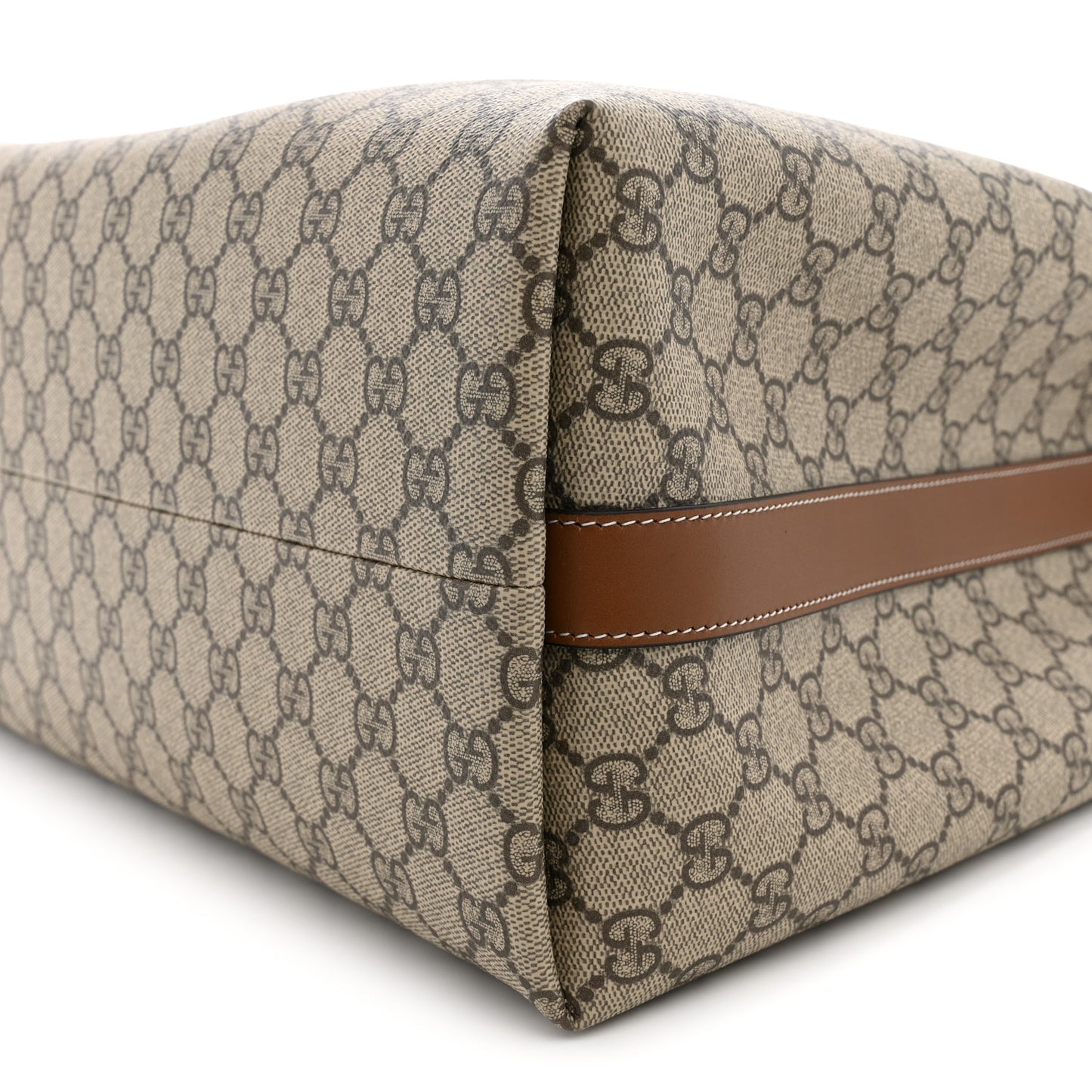 GG Icon Monogram Padlock Shoulder Bag Beige Dark Brown