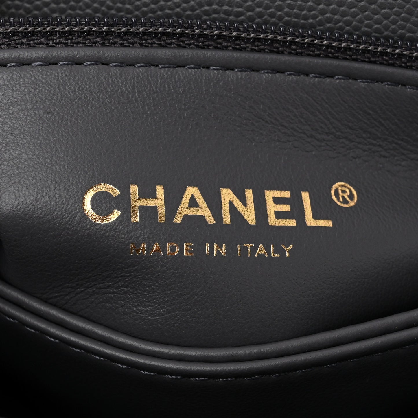 Caviar Quilted Mini Coco Handle Flap Grey