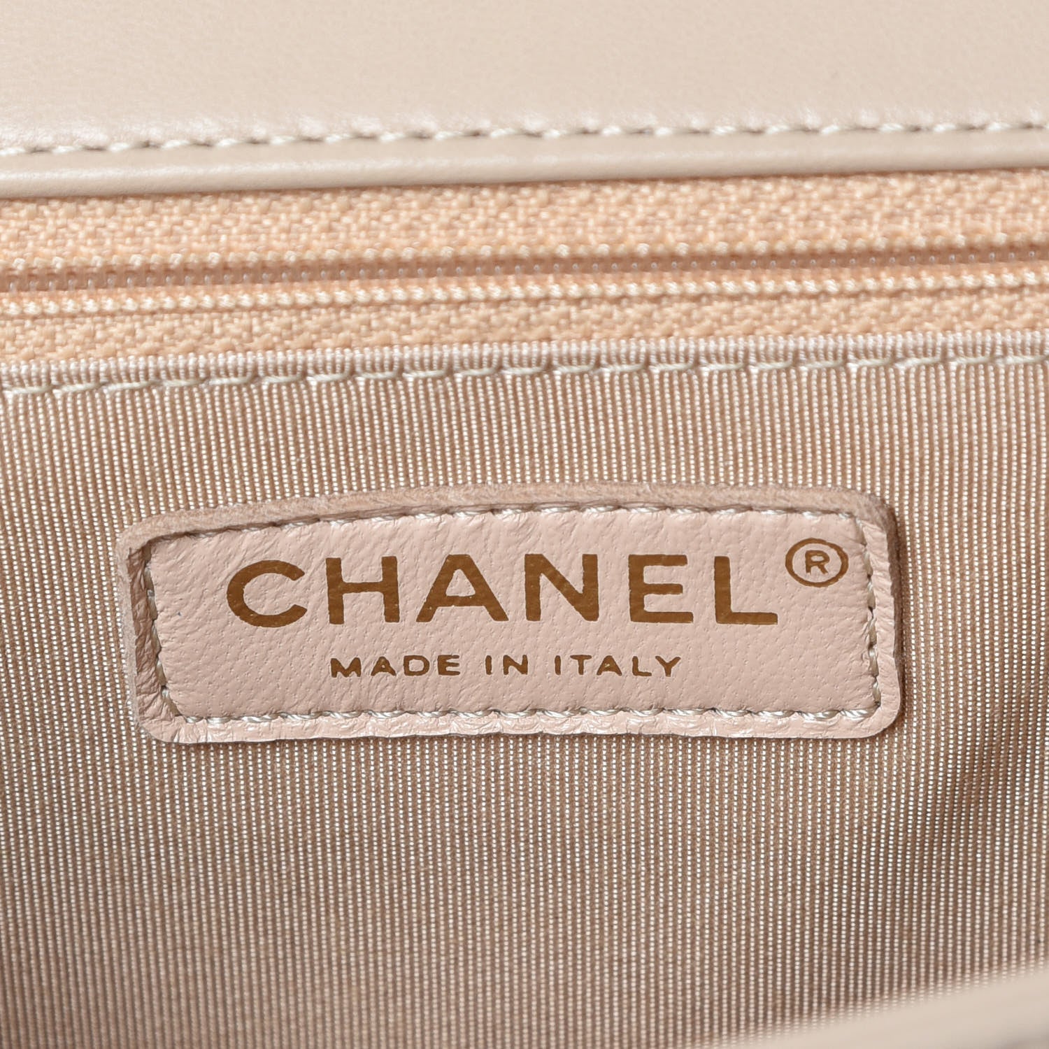 Chanel Lambskin Chevron Quilted New Medium Boy Flap Beige 8 of 11