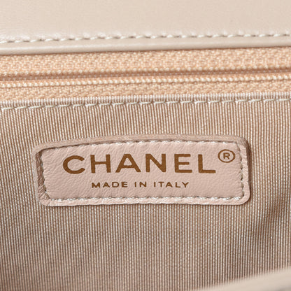 Chanel Lambskin Chevron Quilted New Medium Boy Flap Beige 8 of 11