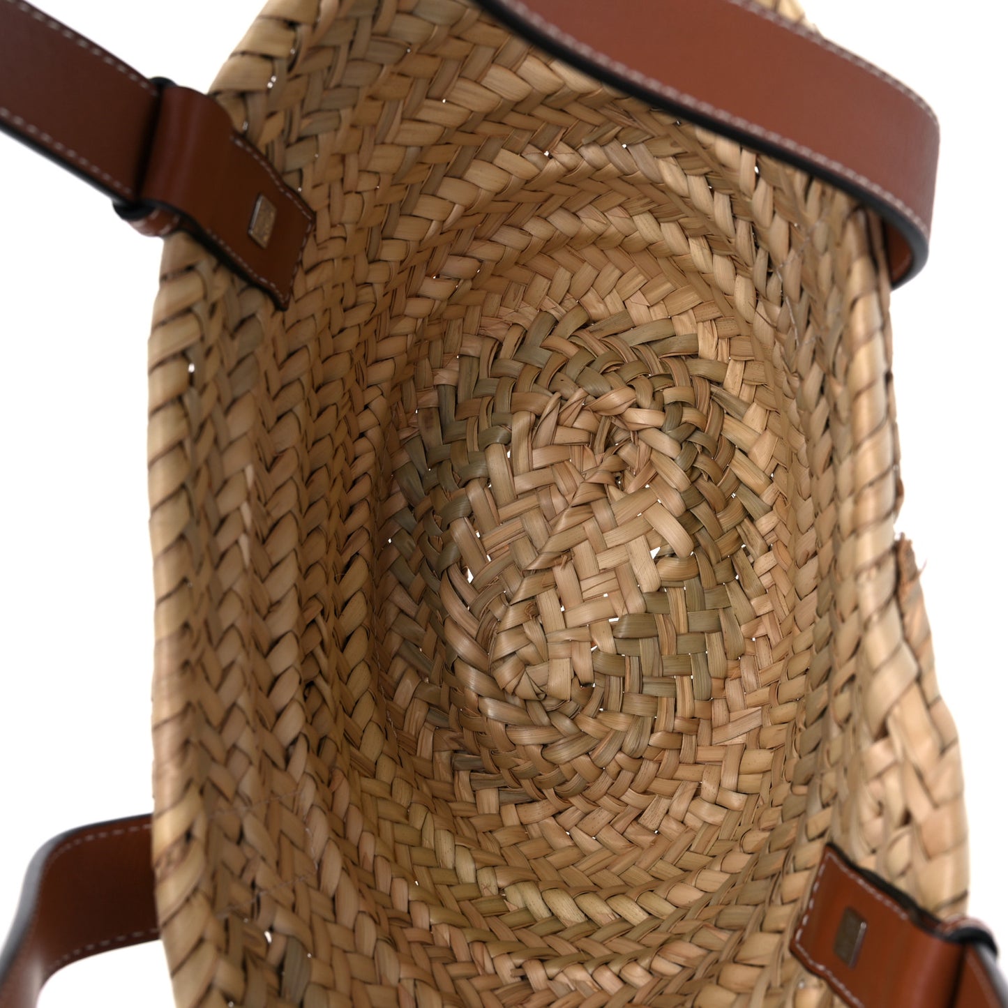 Raffia Small Basket Tote Bag Natural Tan