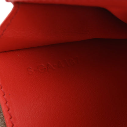 Celine Grained Calfskin Large Multifunction Strap Wallet Light Taupe Red 6 of 10