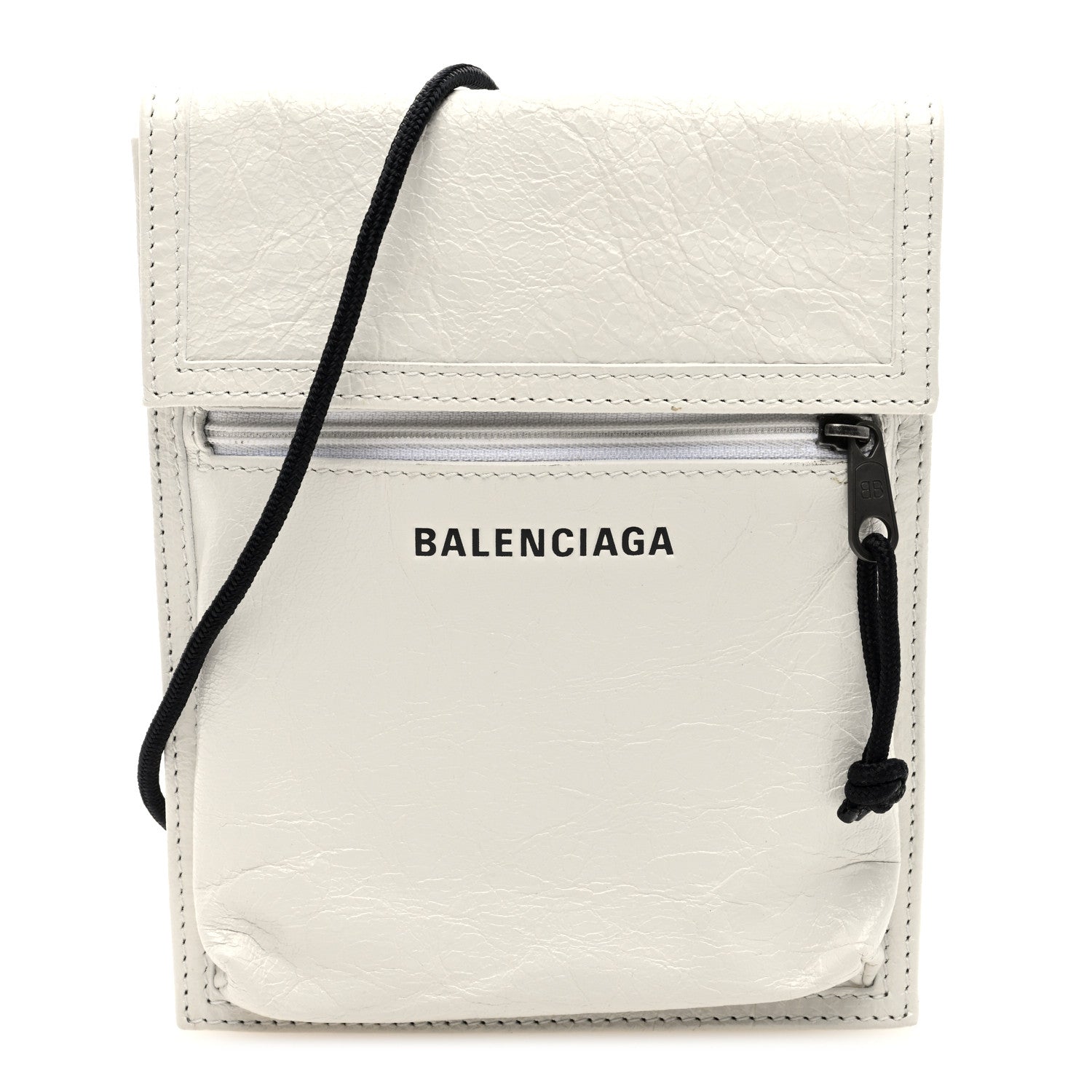 Balenciaga Agneau Arena Small Explorer Crossbody Pouch White 1 of 9