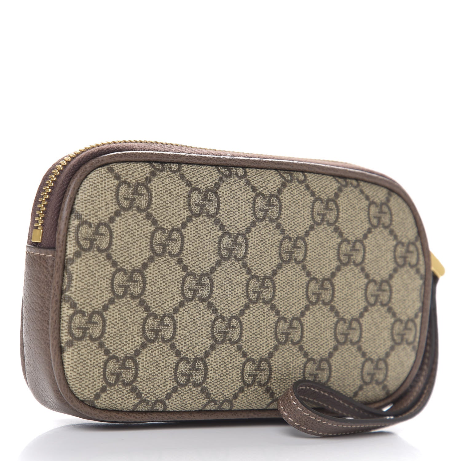 Gucci GG Supreme Monogram Ophidia Phone Case Wristlet Brown 2 of 7