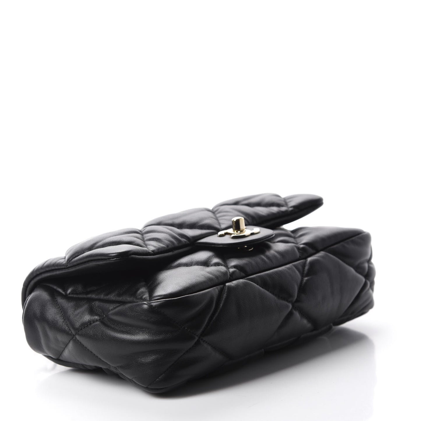 Lambskin Quilted Flap Black
