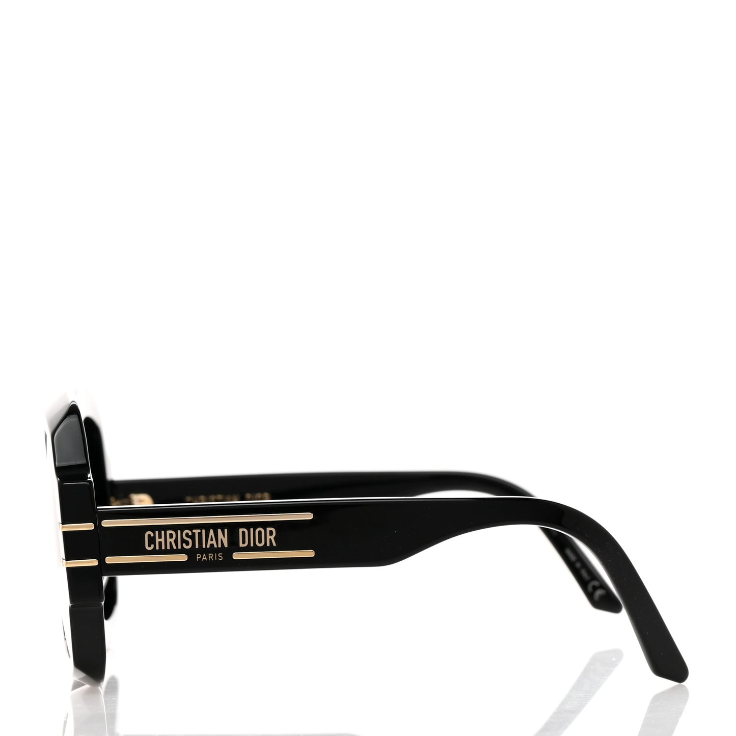Acetate Diorsignature S1U Square Sunglasses Black