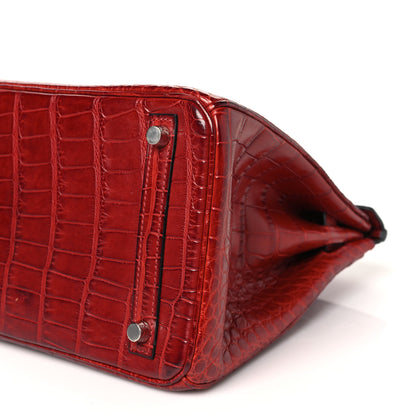 Hermes Matte Alligator Birkin 30 Rouge H 9 of 9