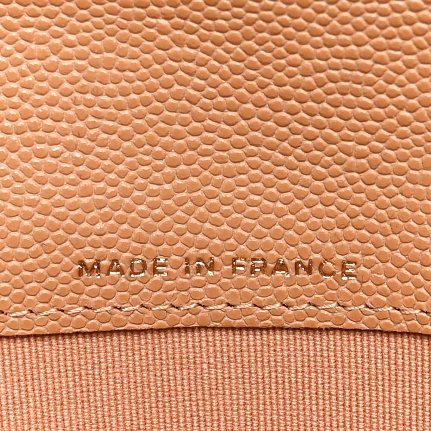 Caviar Quilted Large Gusset Flap Wallet Beige