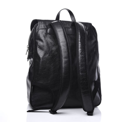 Gucci Fluffy Calfskin Mesh Nylon Medium Morpheus Double Buckle Backpack Black 2 of 9