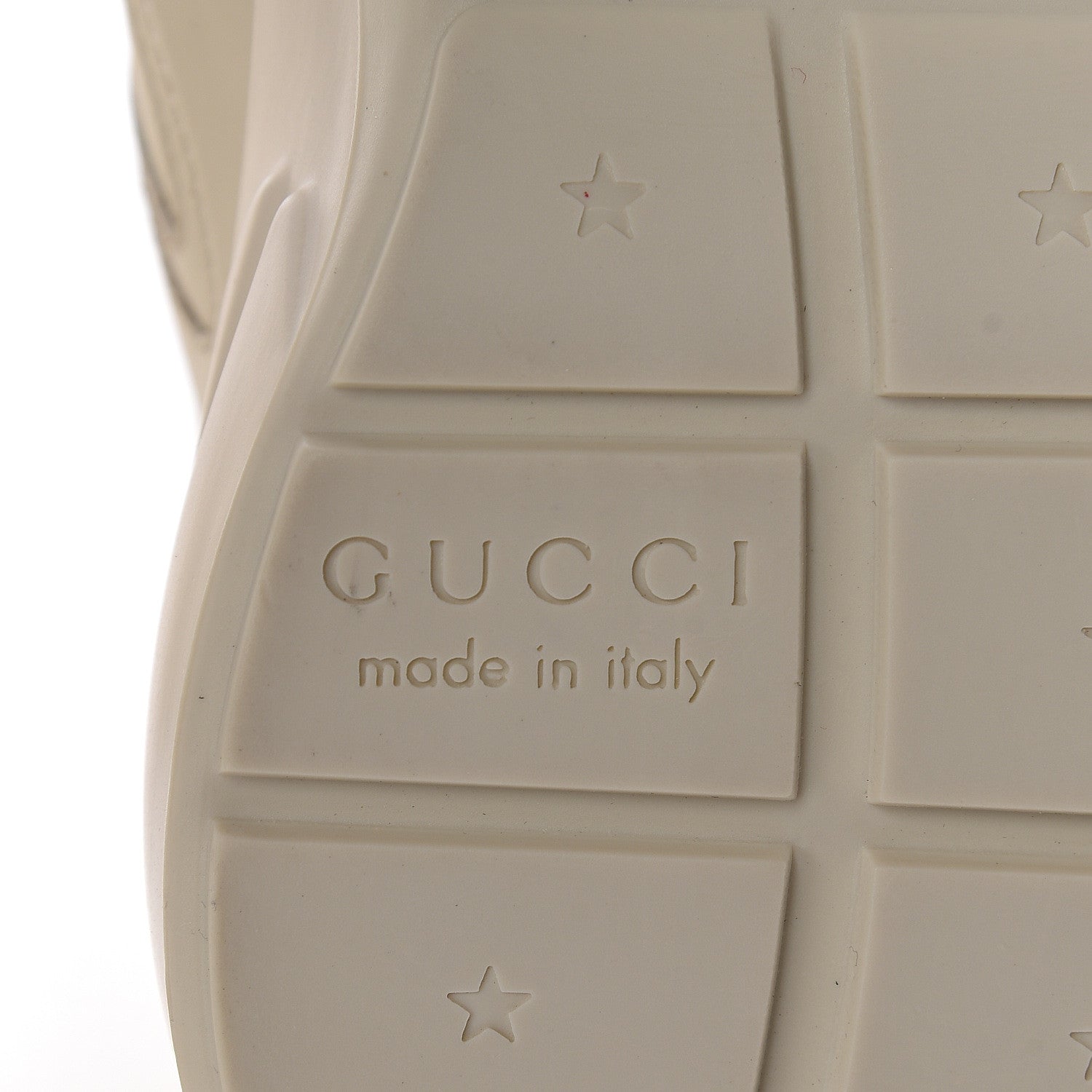 Gucci Calfskin Logo Womens Rhyton Sneakers 37.5 Ivory 7 of 9