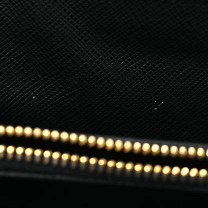 Prada Saffiano Metal Continental Flap Wallet Black 11 of 14