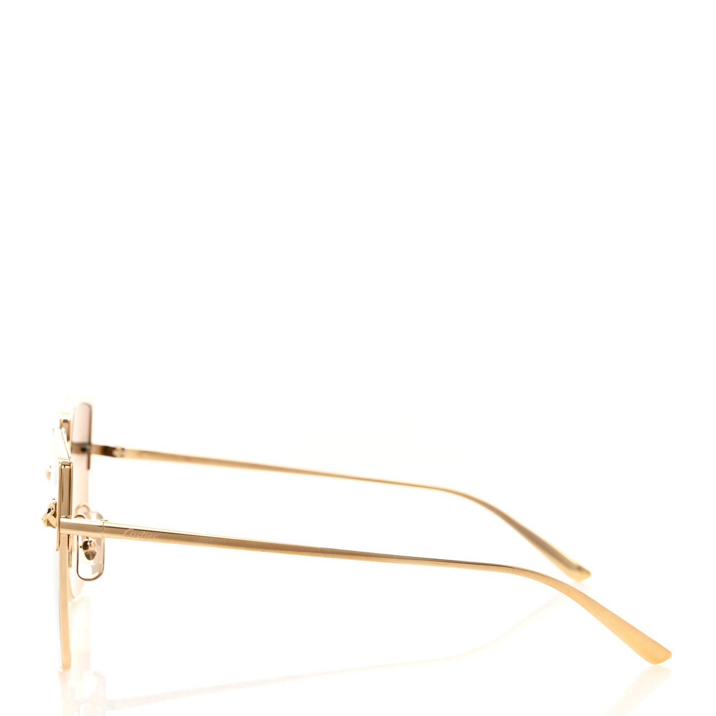 Panthere De Cartier Square Sunglasses Gold