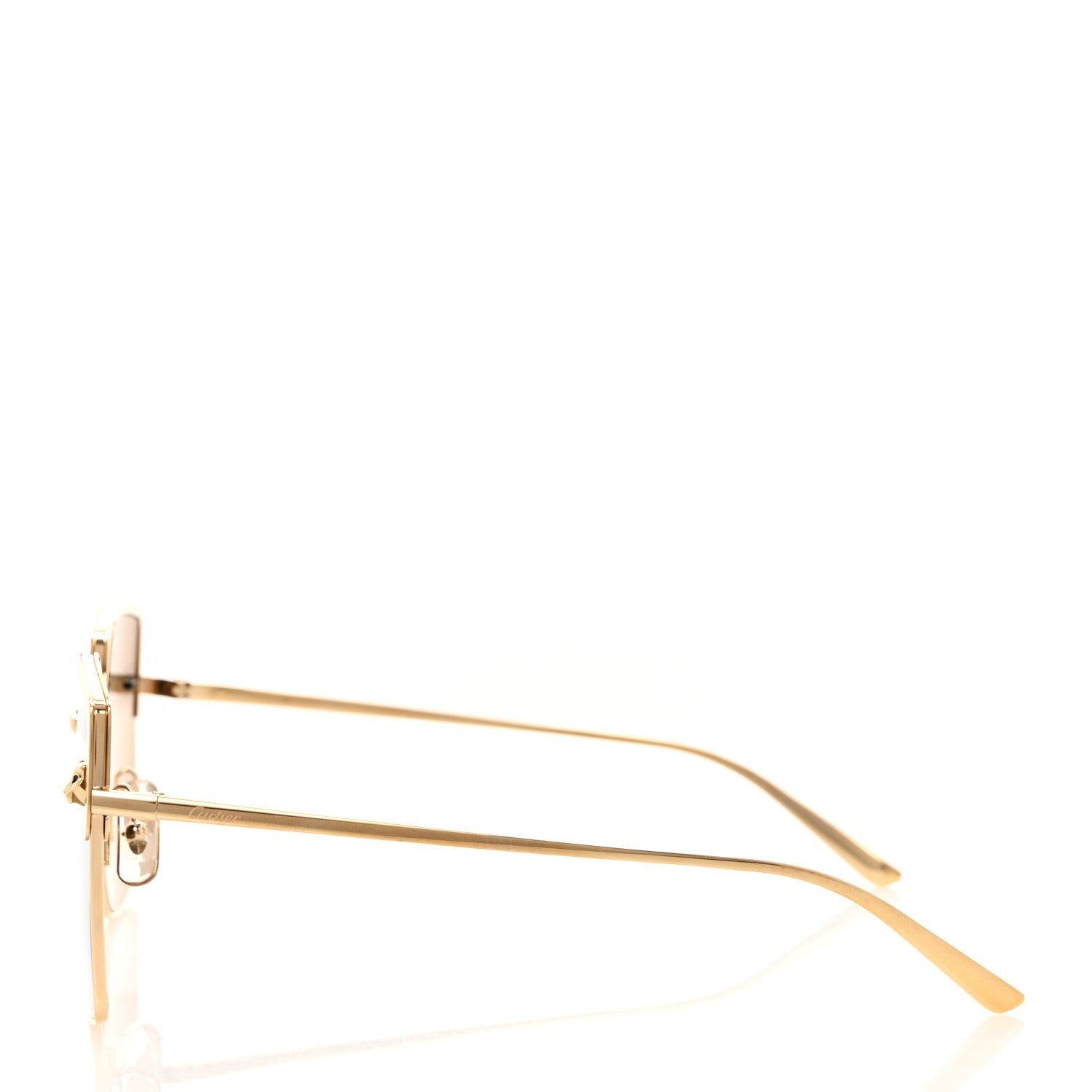 Cartier Panthere De Cartier Square Sunglasses Gold 3 of 8