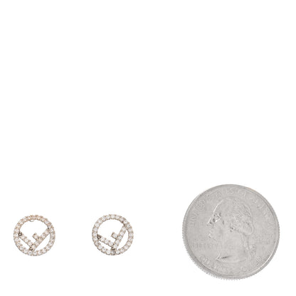 Fendi Metal Crystal F is Fendi Earrings Silver 2 of 5