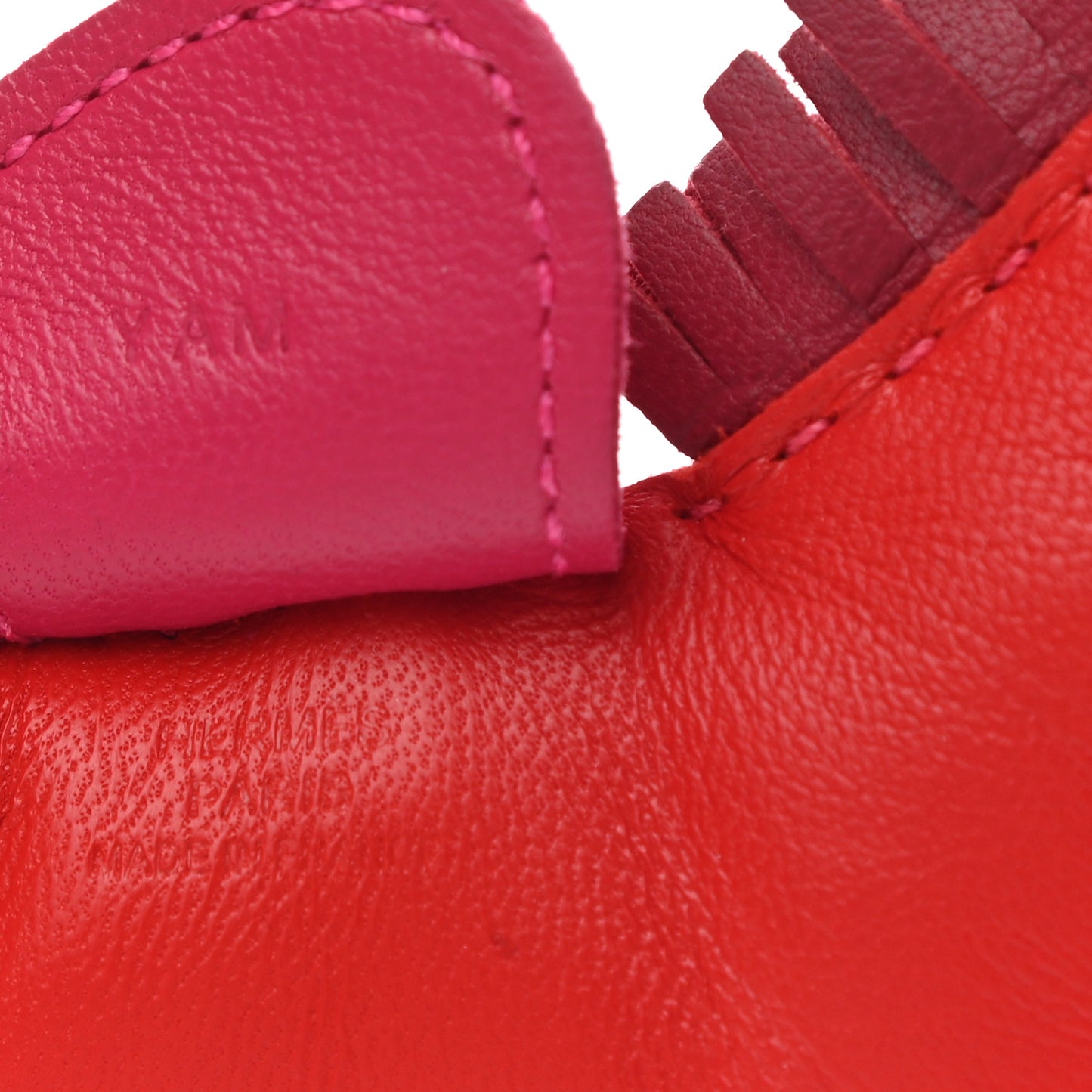 Milo Lambskin Grigri Rodeo Horse Bag Charm GM Rouge Indien Rubis Rose Mexico