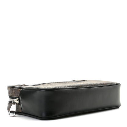 Louis Vuitton Monogram Macassar Kasai Clutch Black 4 of 9