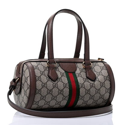 Gucci GG Supreme Monogram Web Small Ophidia Boston Bag Beige New Acero 2 of 4