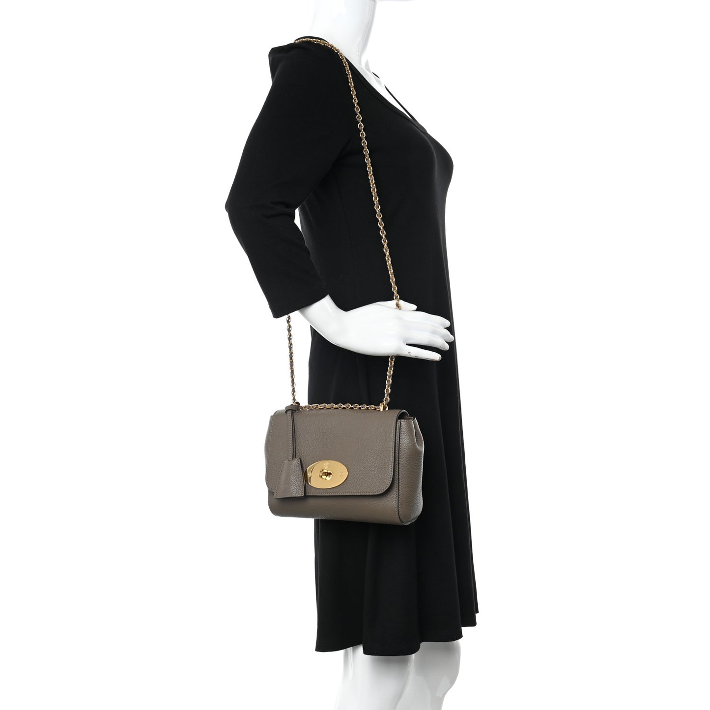 Classic Calfskin Small Lily Flap Clay