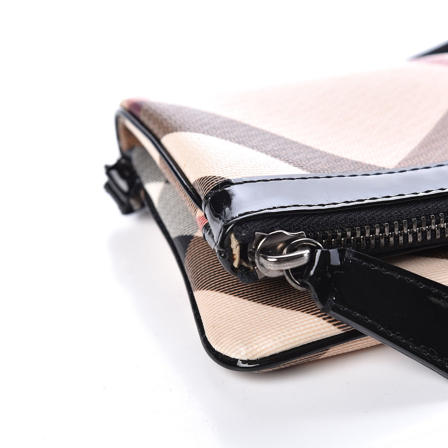 Nova Check Wristlet Pouch Black