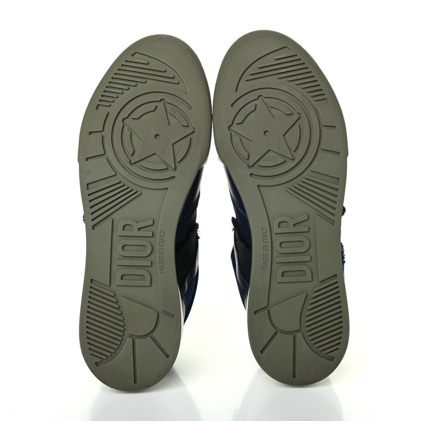 Technical Calfskin Sneakers 37.5 Blue