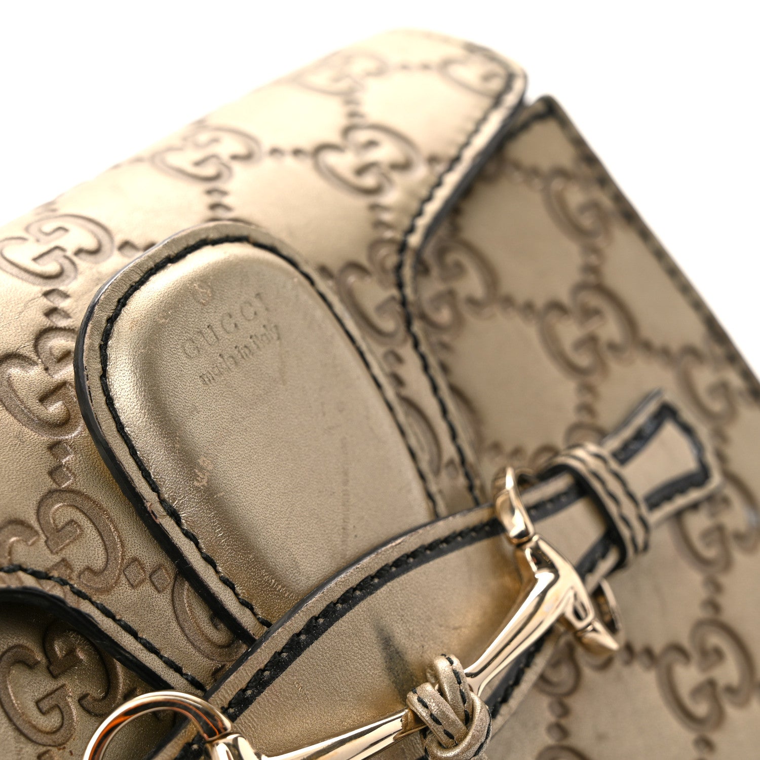 Gucci Guccissima Mini Emily Shoulder Bag Gold 11 of 12