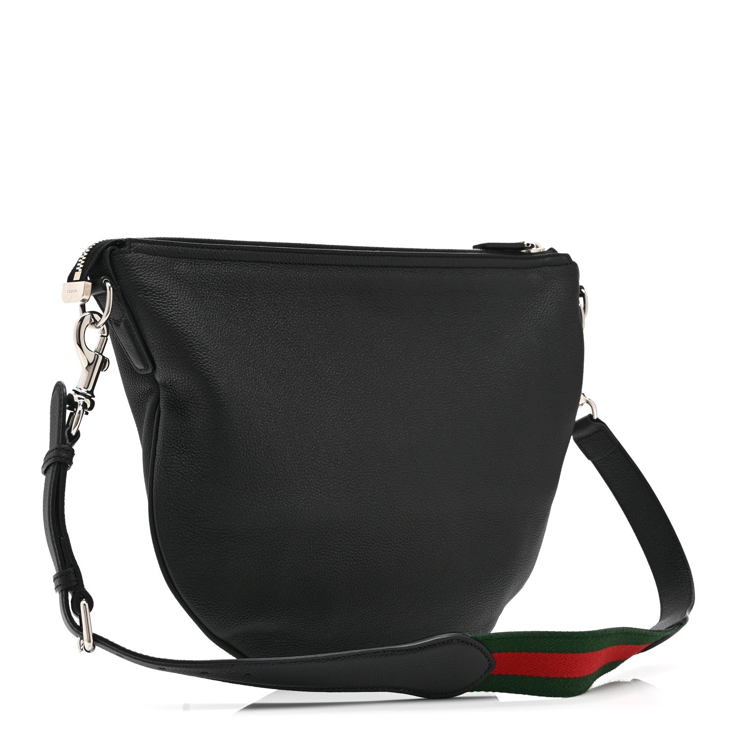 Gucci Calfskin Emblem Shoulder Bag Black 3 of 10