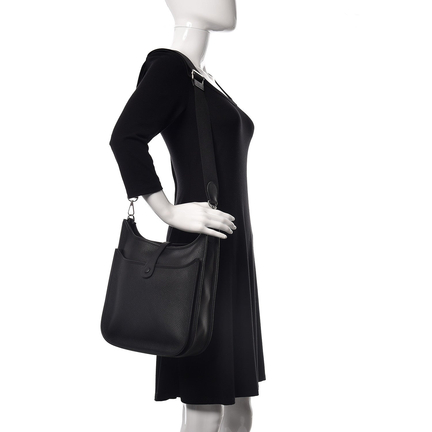 Hermes Taurillon Clemence Evelyne III PM Black 2 of 9