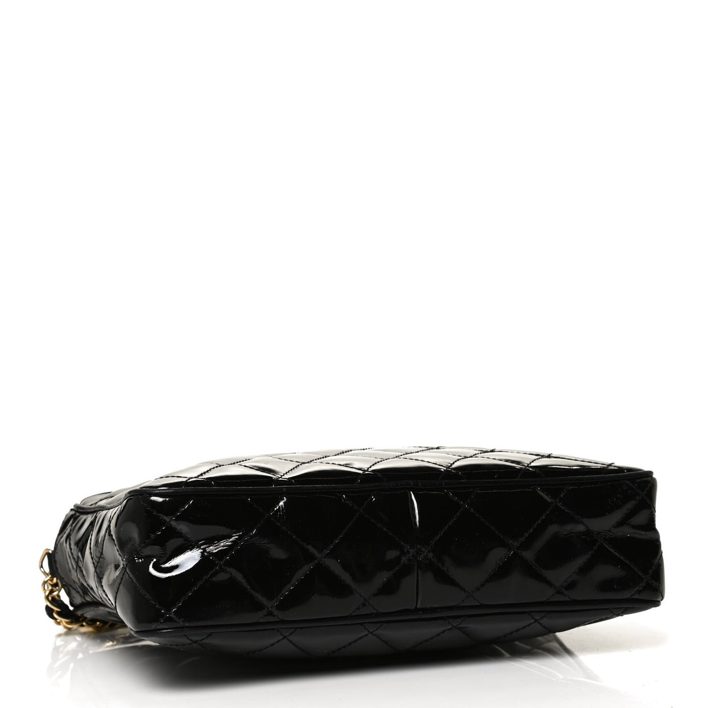 Patent Quilted Tassel Camera Case Black