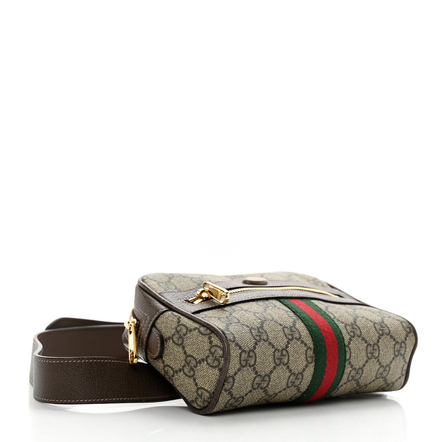 Gucci GG Supreme Monogram Web Small Ophidia Belt Bag 95 38 Dark Brown 4 of 10