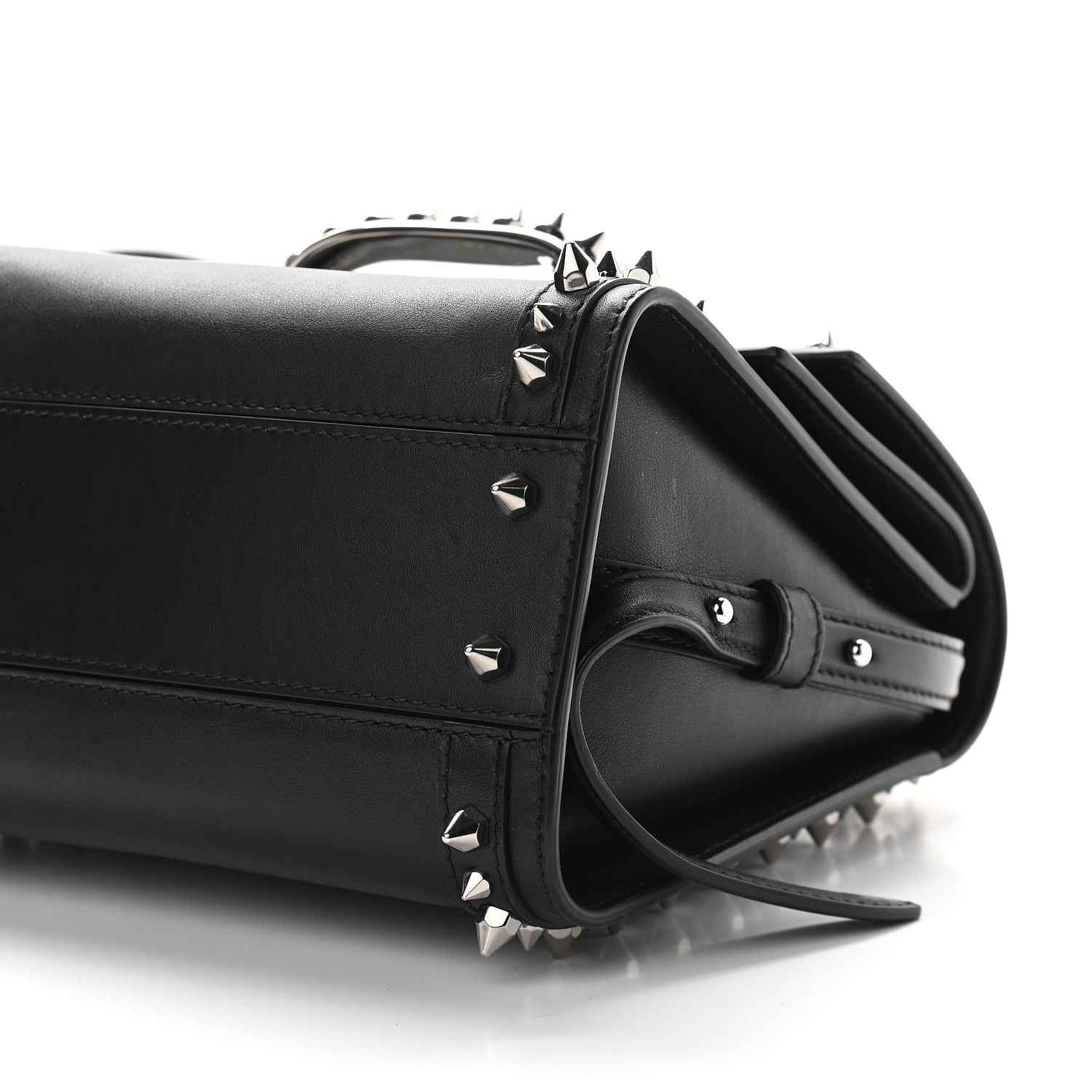 Alexander McQueen Calfskin Studded The Small Story Bag Black 8 of 8