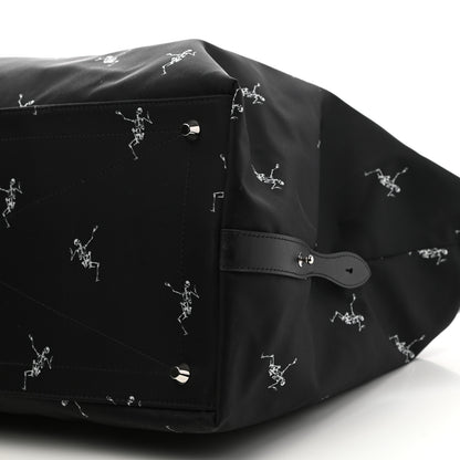 Alexander McQueen Nylon Dancing Skeleton Duffle Black White 8 of 10
