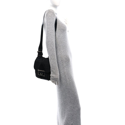 Fendi Zucchino Buckle Shoulder Bag Black 3 of 13