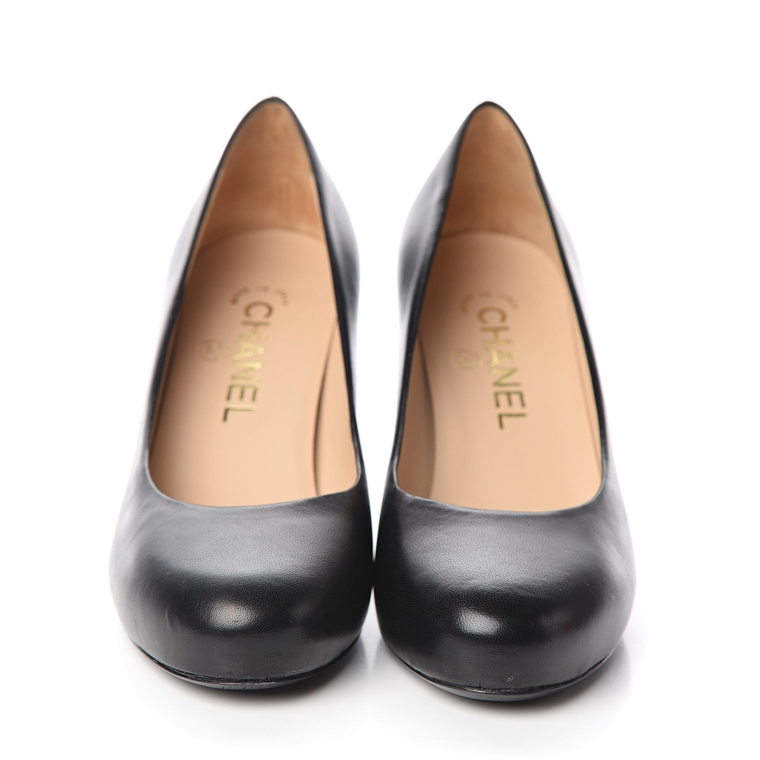 Chanel Lambskin CC Pumps 35 Black 2 of 10
