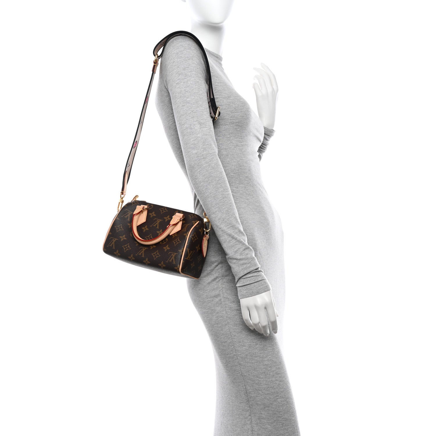 Louis Vuitton Monogram Speedy Bandouliere 20 Black 2 of 9