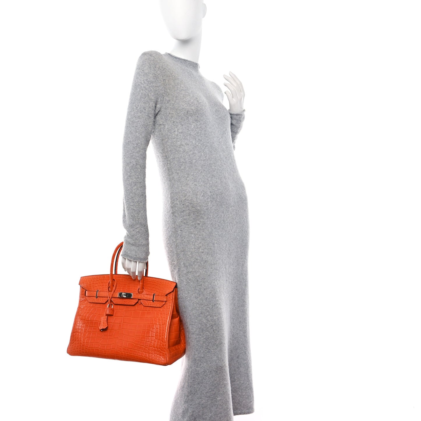Matte Alligator Birkin 35 Orange