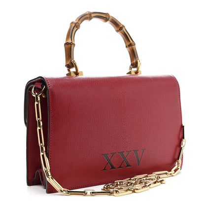 Gucci Calfskin Snakeskin Studded Small Ottilia Top Handle Bag Hibiscus Red 3 of 16