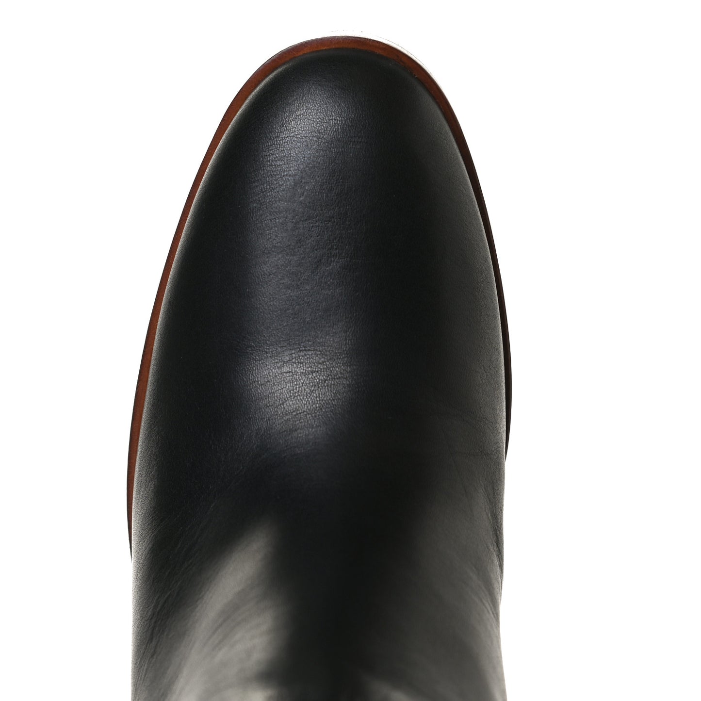 Deauville Calfskin Cinched Knee High Boots 39.5 Black