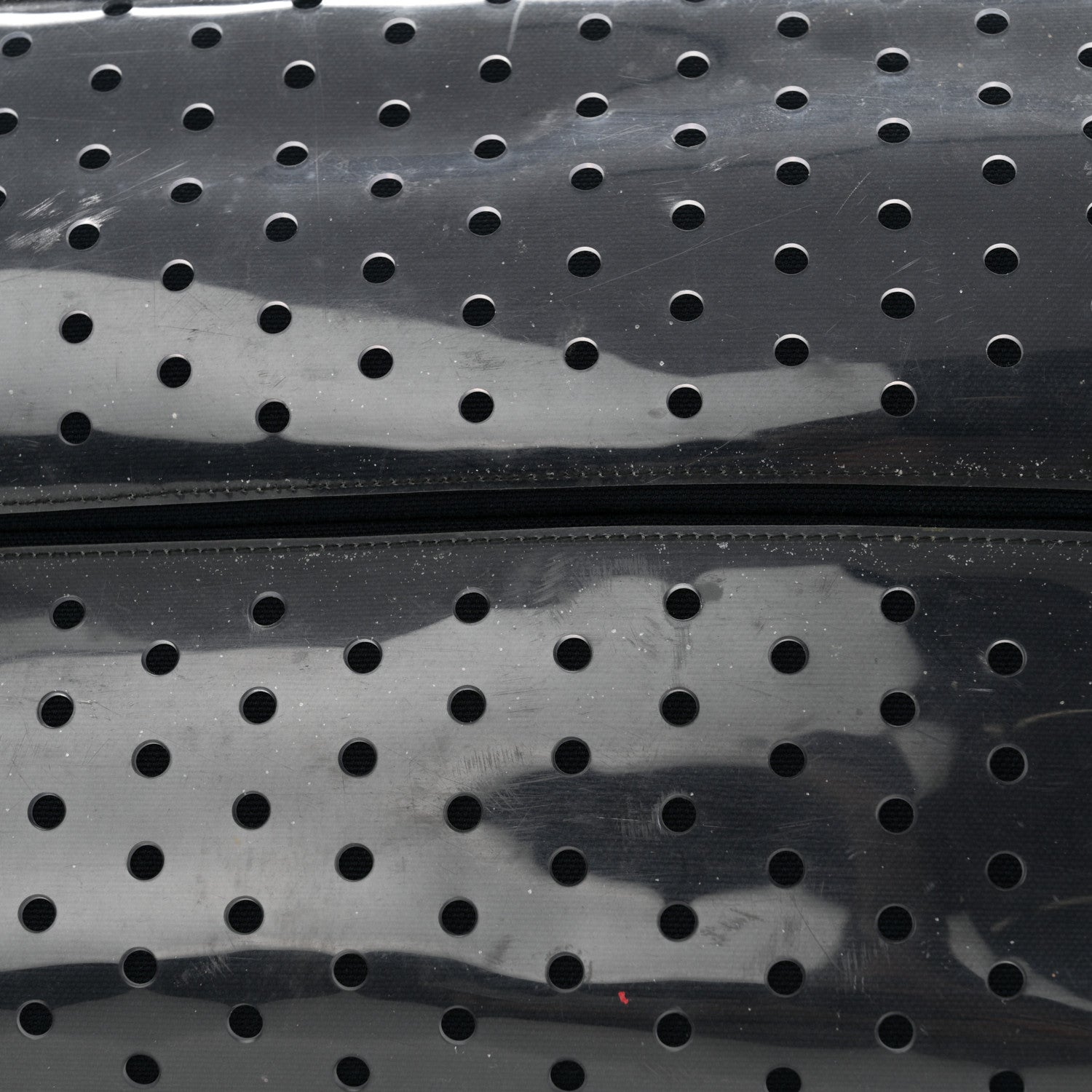 Chanel Canvas Vinyl Perforated CC Tote White Black Dark Navy 22 of 24