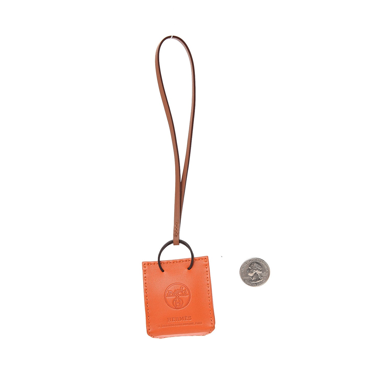 Milo Lambskin Swift Shopping Bag Charm Feu Gold