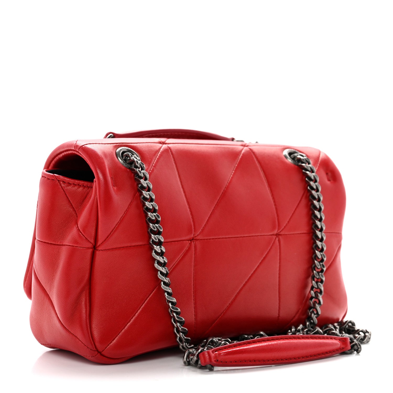 Saint Laurent Lambskin Patchwork Monogram Small Jamie Rouge Eros 3 of 13