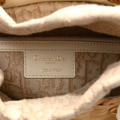 Christian Dior Wicker Oblique Medium Lady Dior Bag Beige 6 of 10